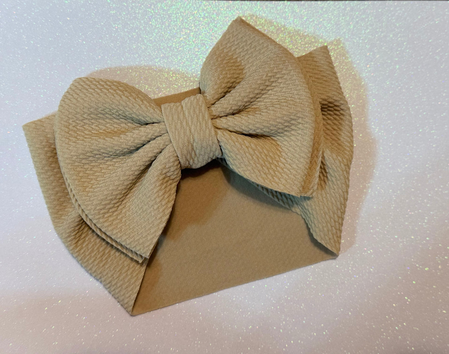 Tan Headband bow