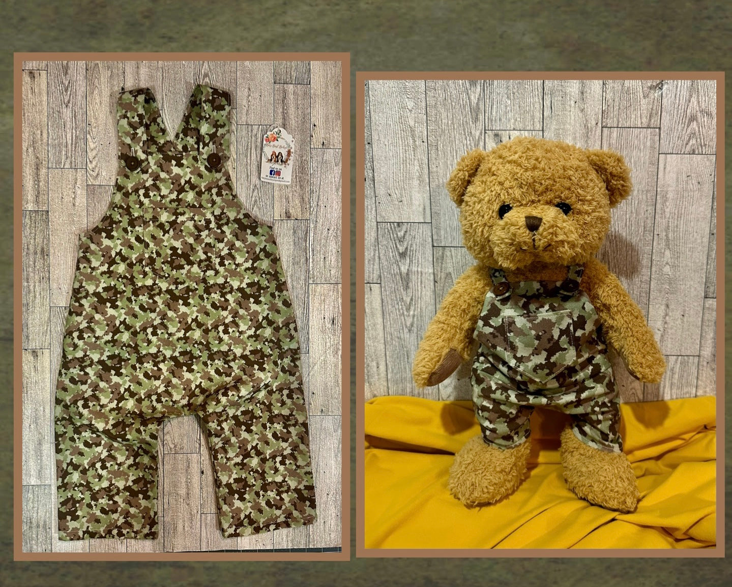 Camo Overalls Size 9/12m