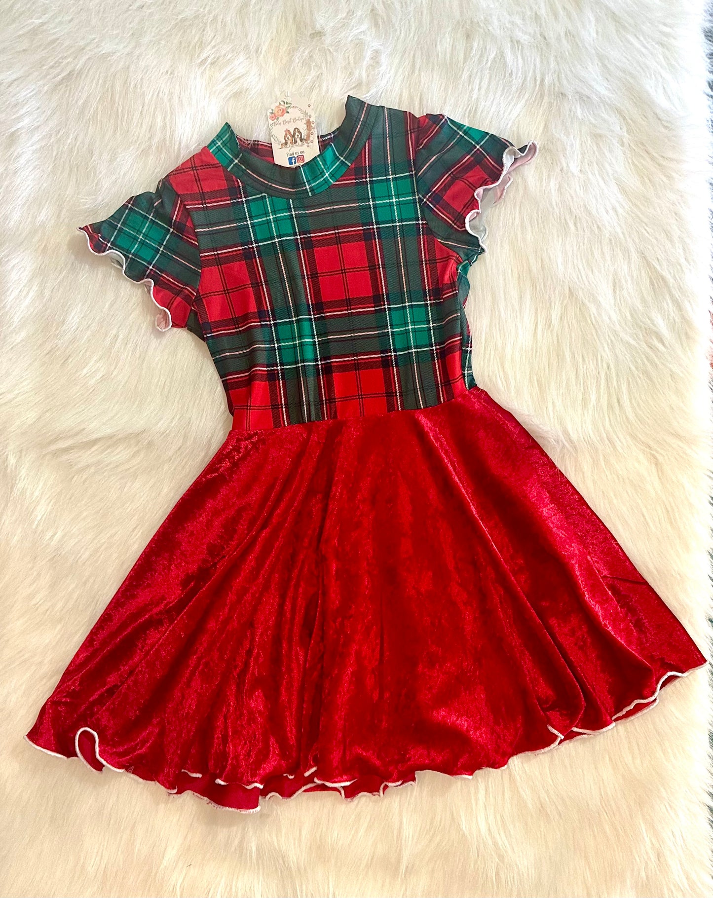 Ruffle Sleeved Peplum Dress Top Size 8y