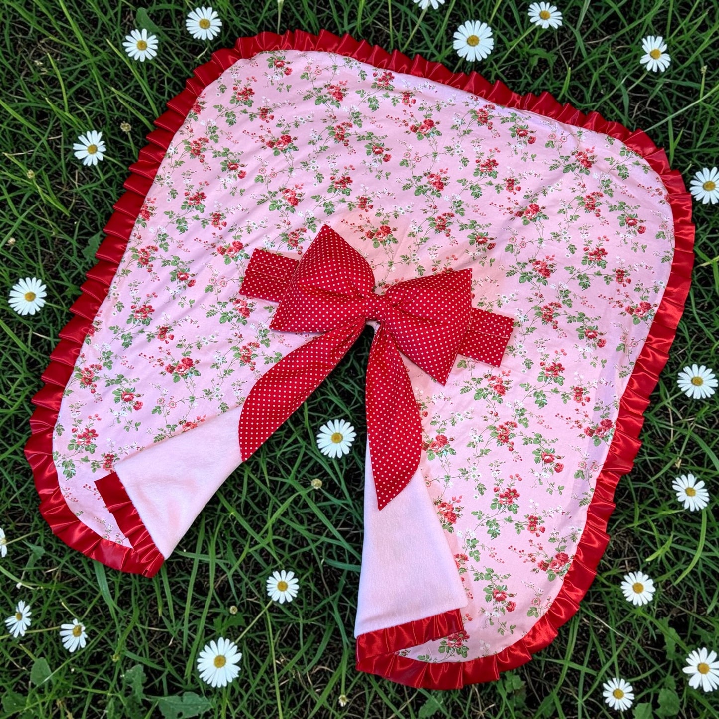 Handmade Pink Bow Car Seat Cover