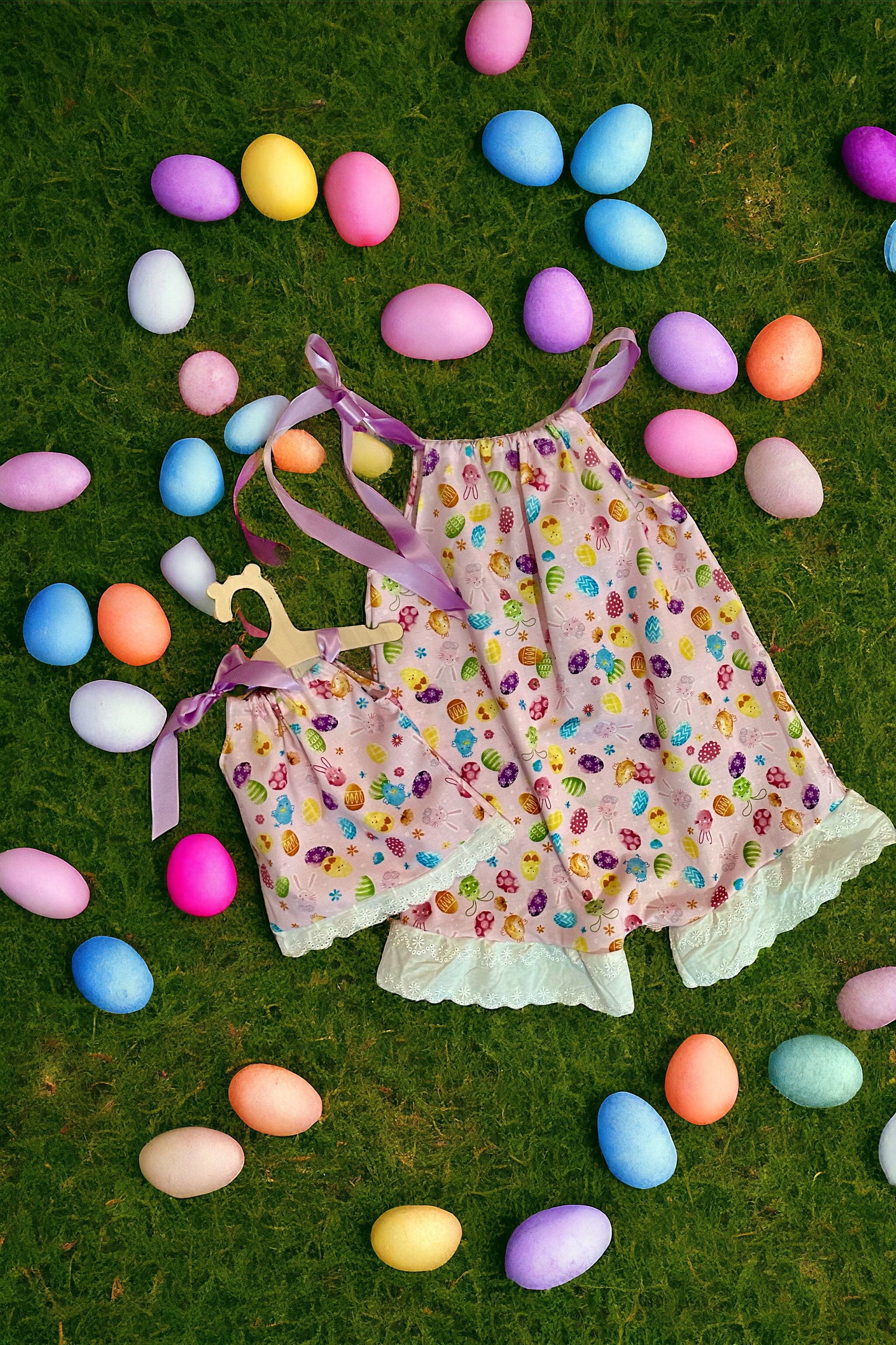 Easter Tie Ruffle Romper Size 6y