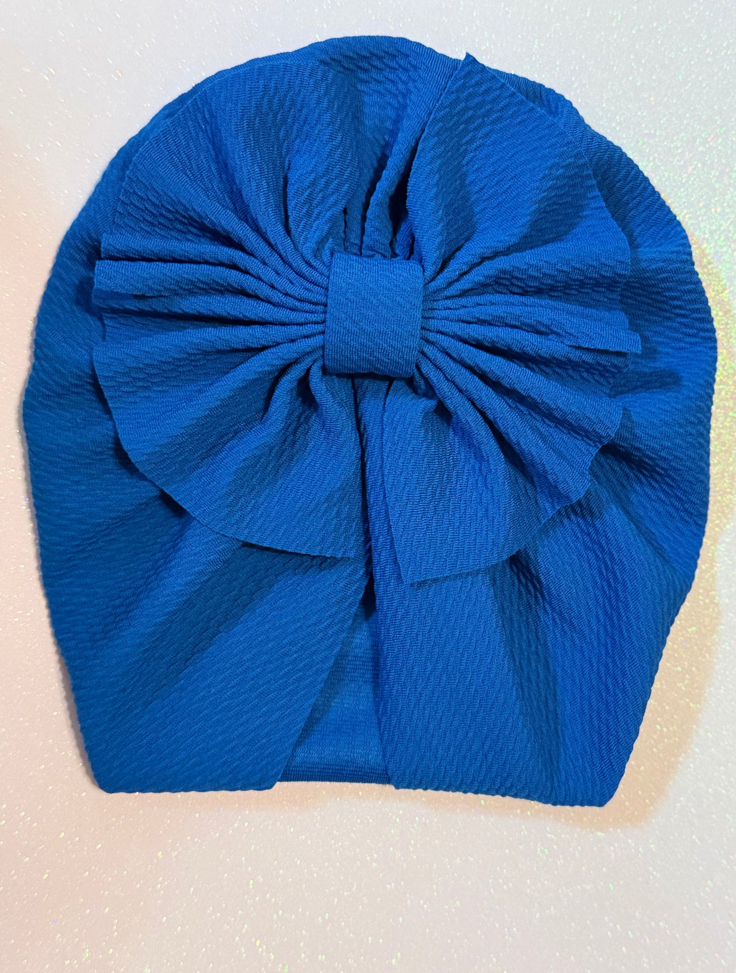 Blue Head wrap turban bow