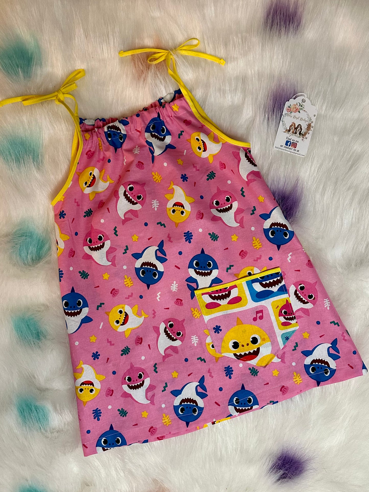Shark Family Tie Dress Size 2T/3T