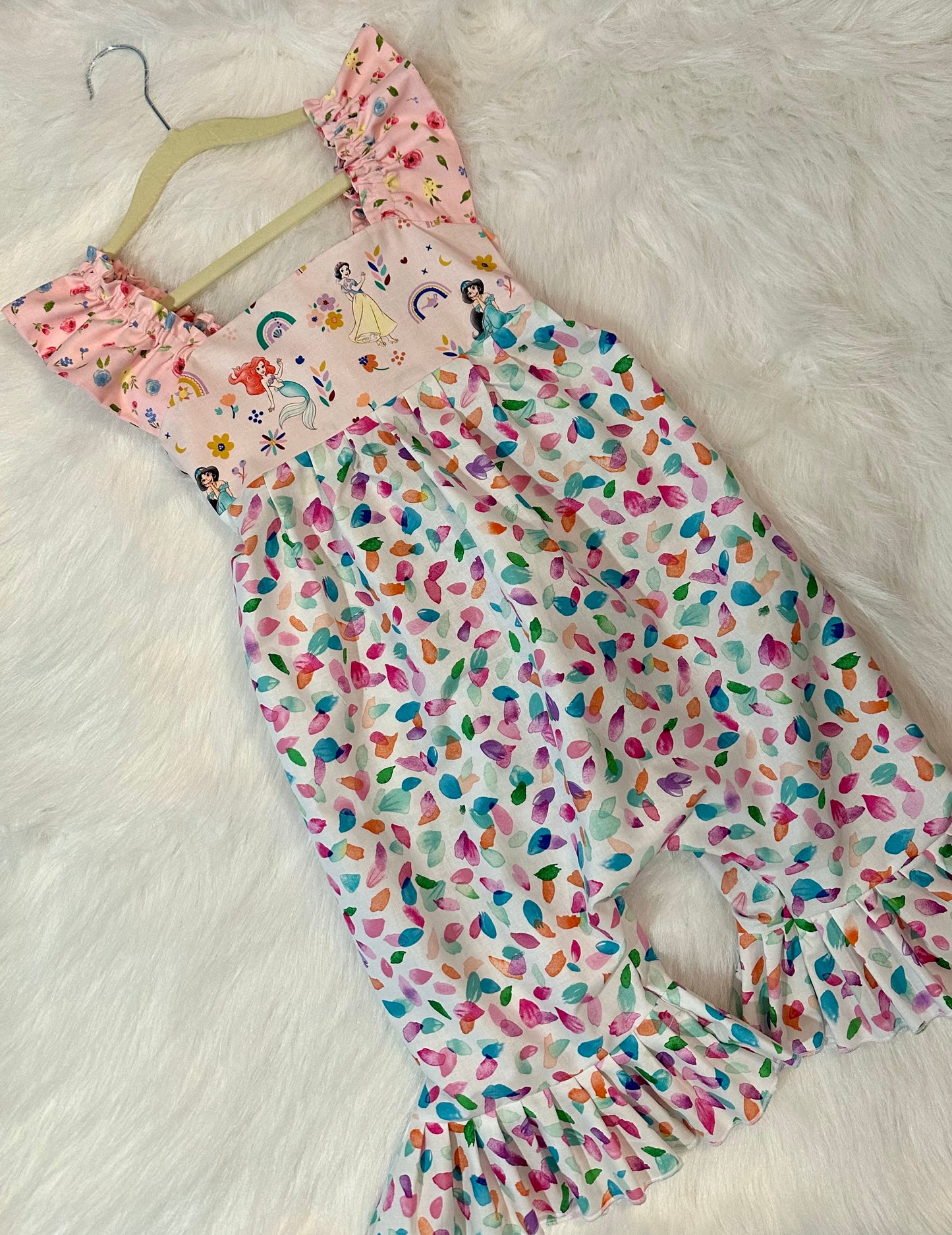 Princess Splash Ruffle Romper Size 6/7y