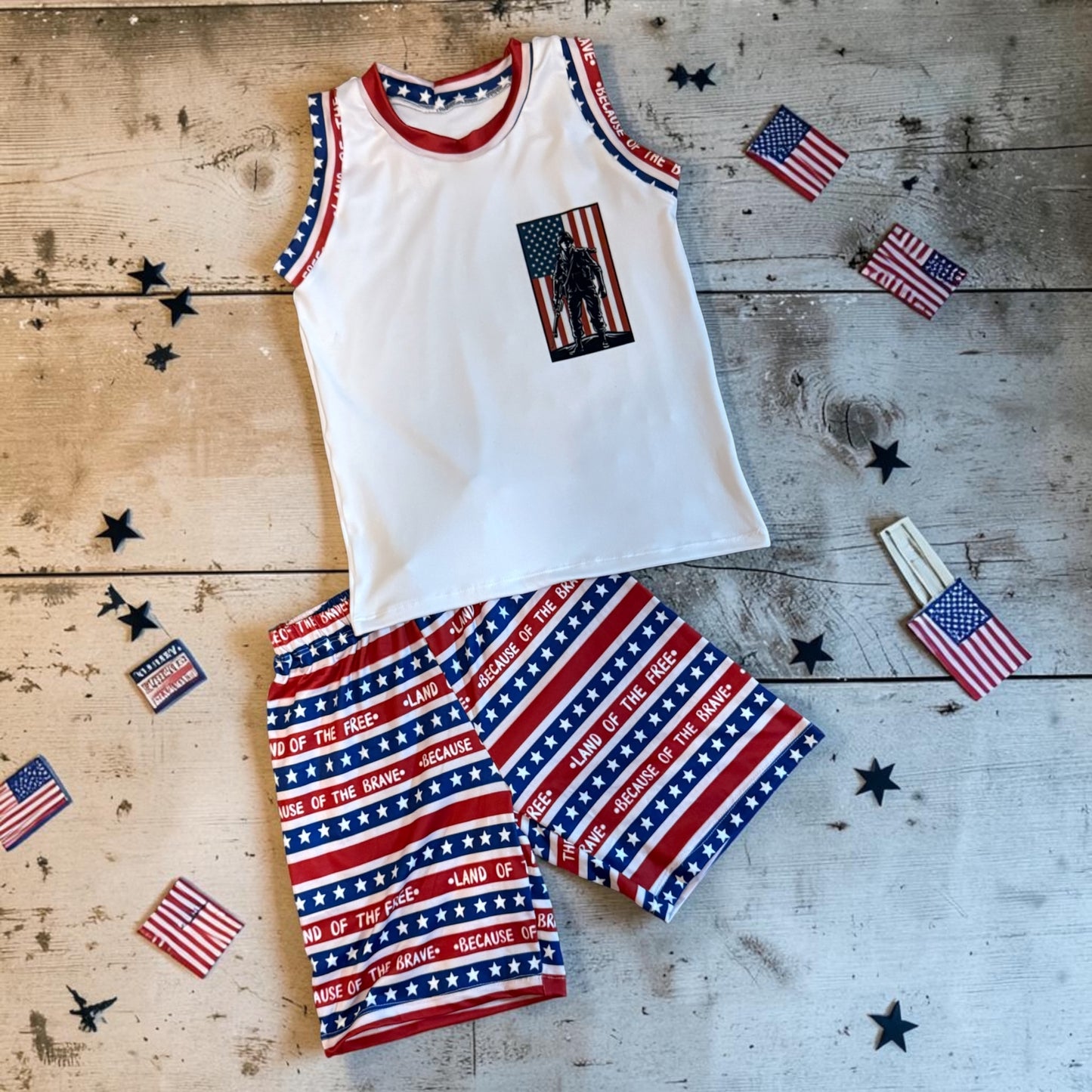 Tank shorts set Size 6/7