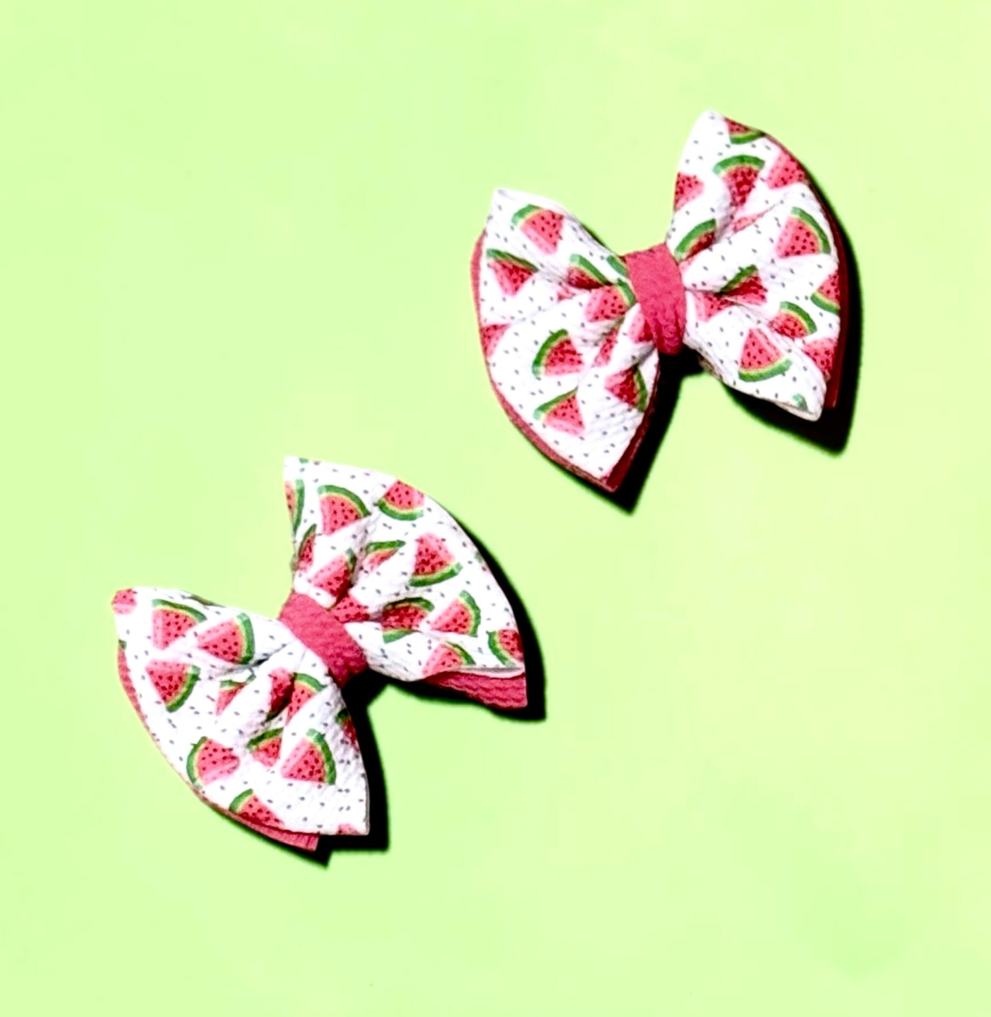 Watermelon Piggie Clip bows