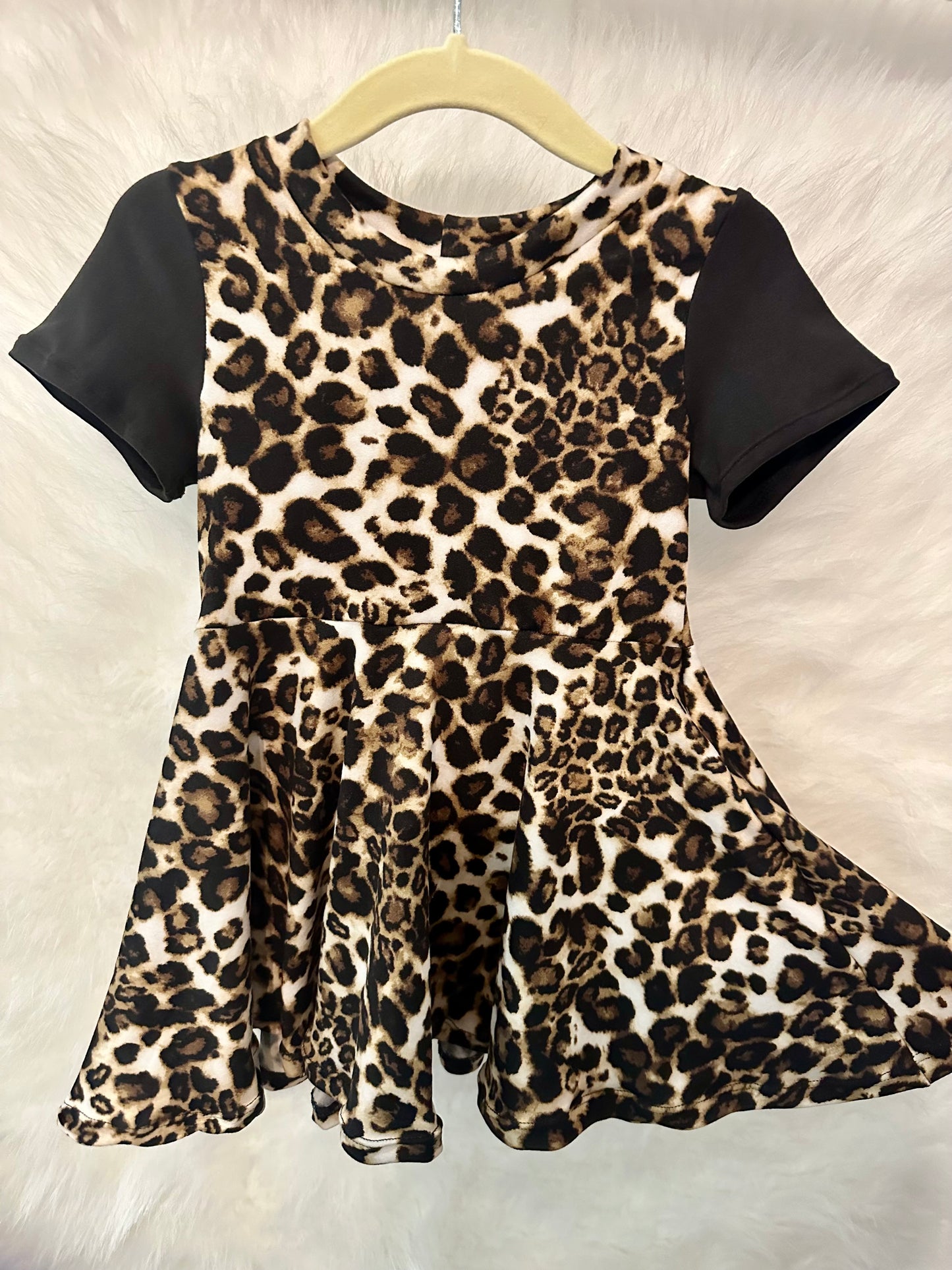 Leopard print Peplum Dress Size 12/18m