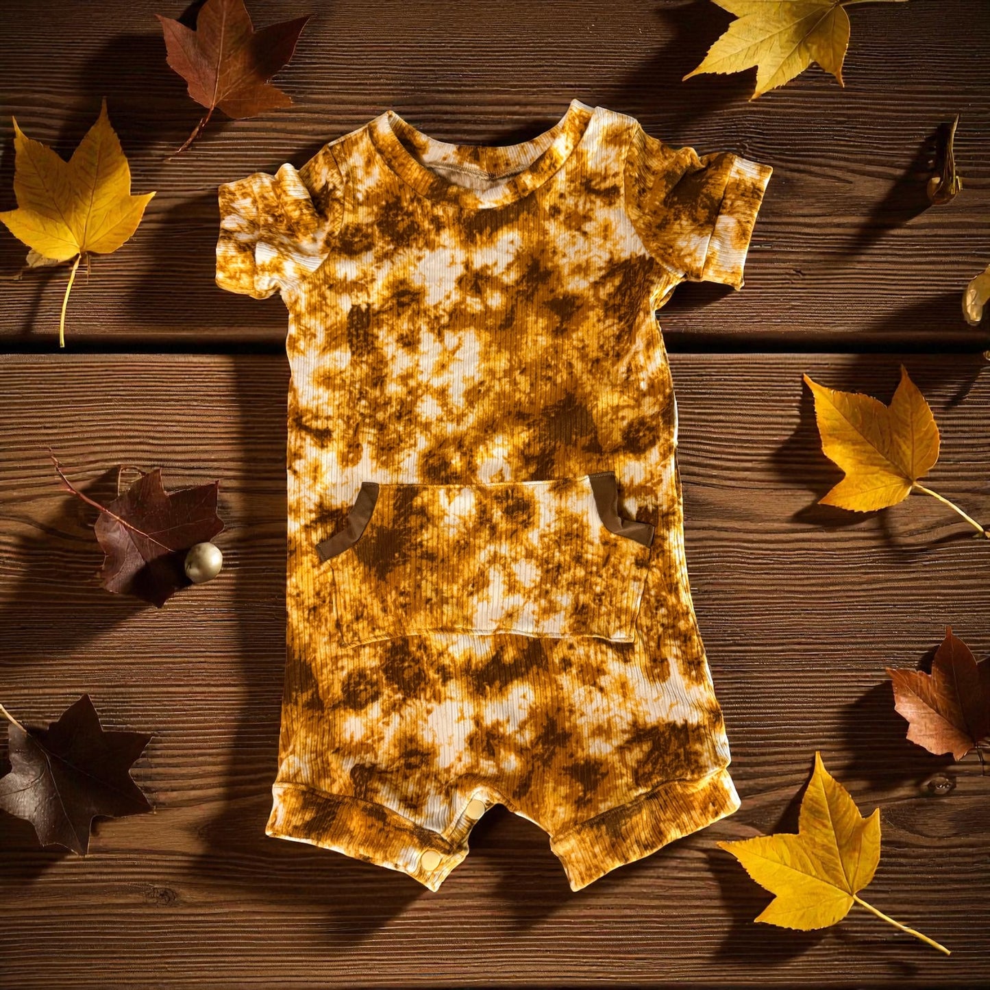 Brown tie dye romper 2t/3t