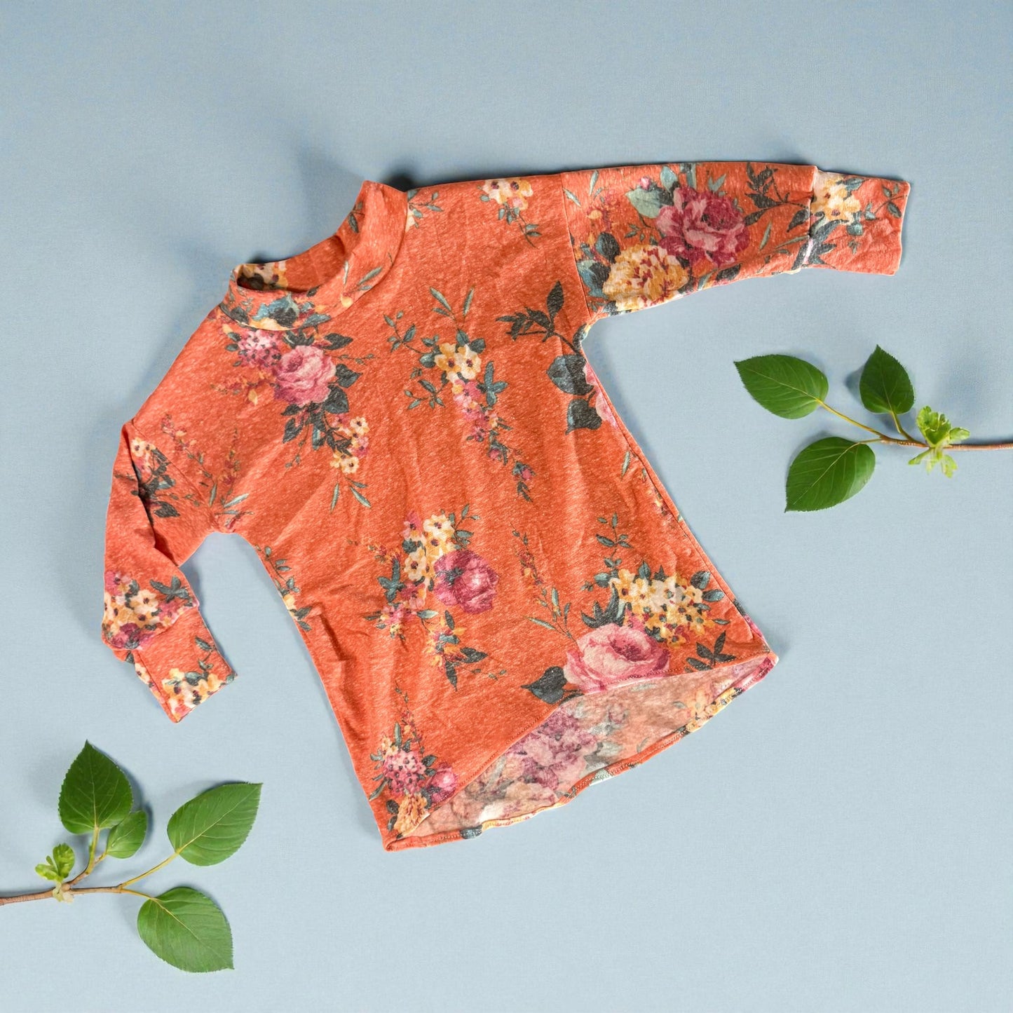 Coral Floral Sweater Dress size 18/24m