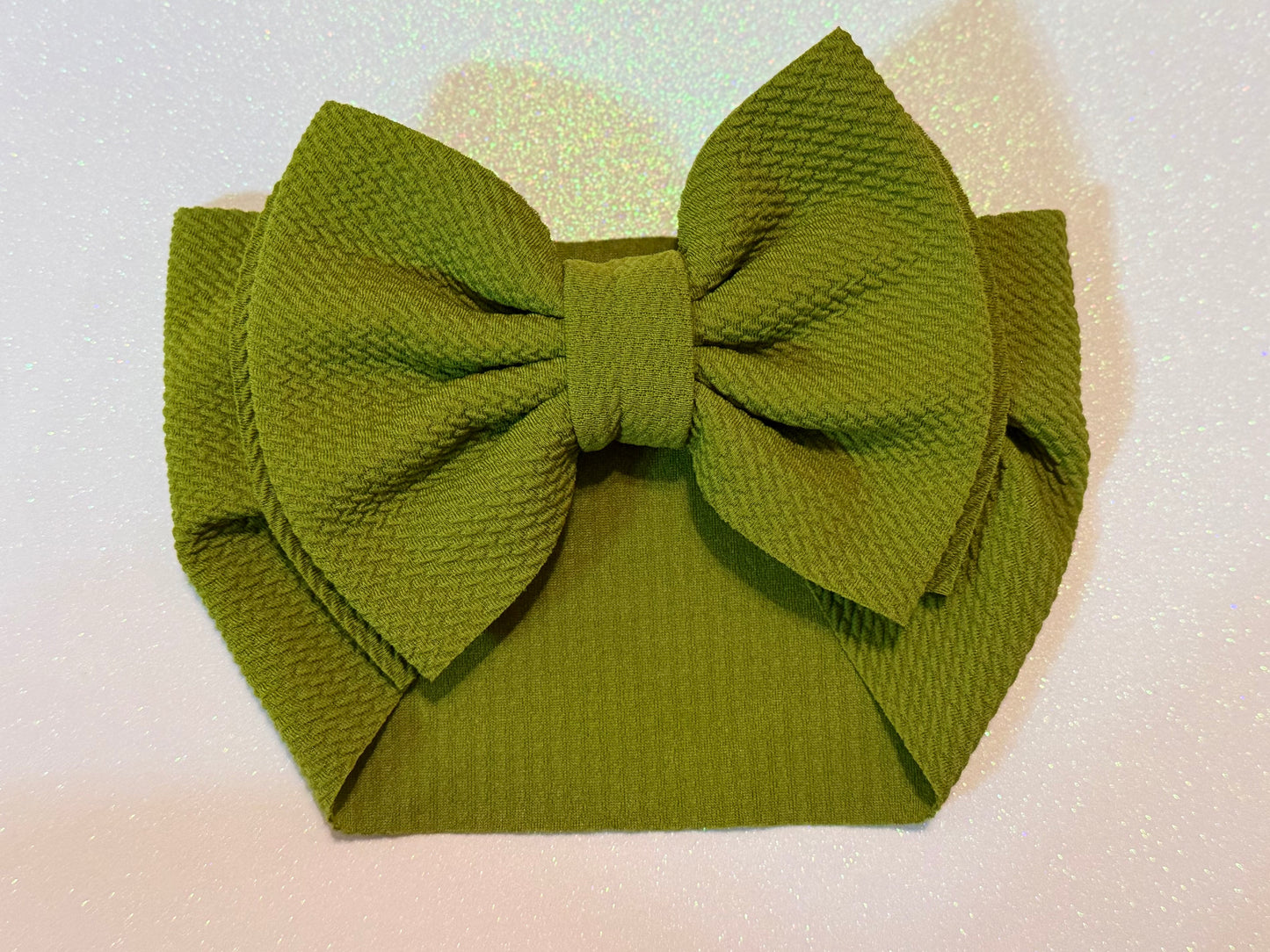 Avocado green Headband bow