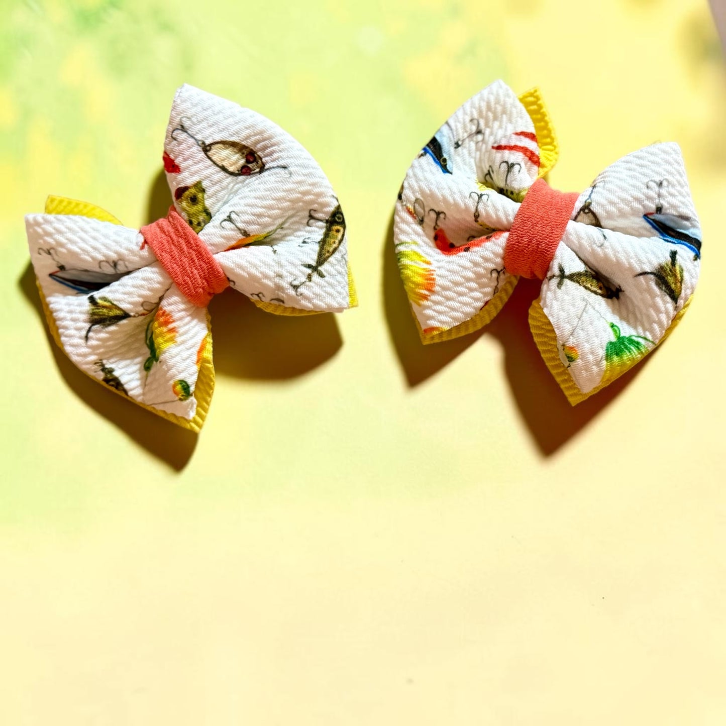 Fishing Piggie Clip bows
