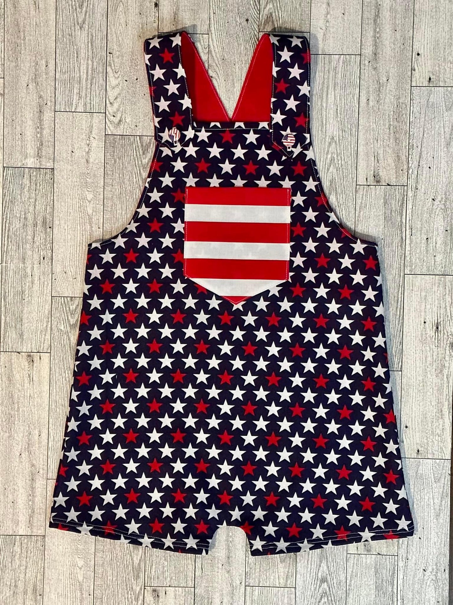 Patriotic Overall Shorts Size 4T/5T