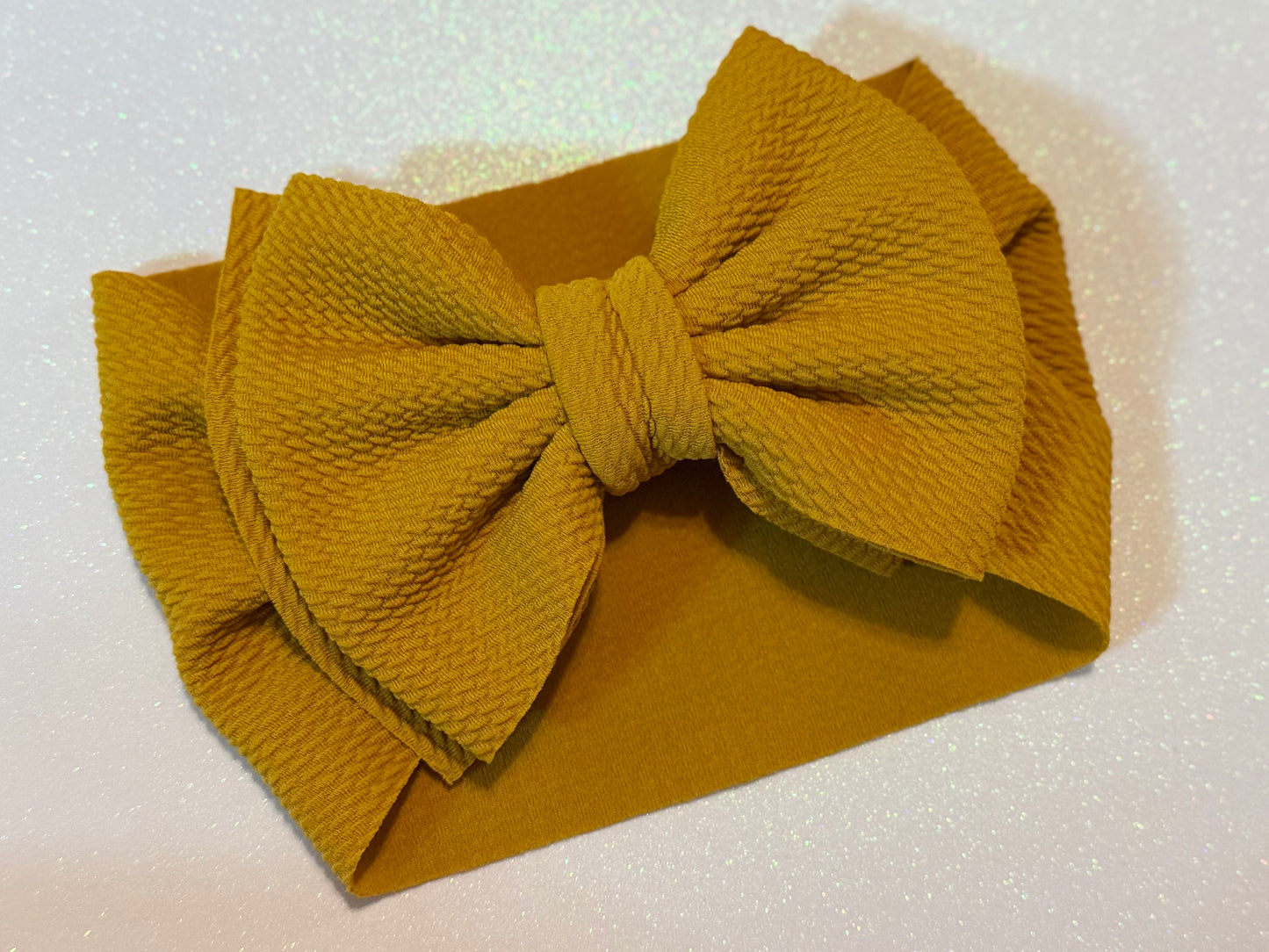 Mustard yellow Headband bow