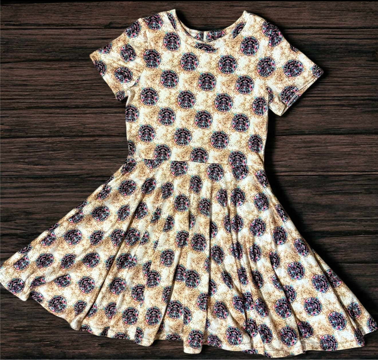 Coffee Peplum Dress Size 8/9y