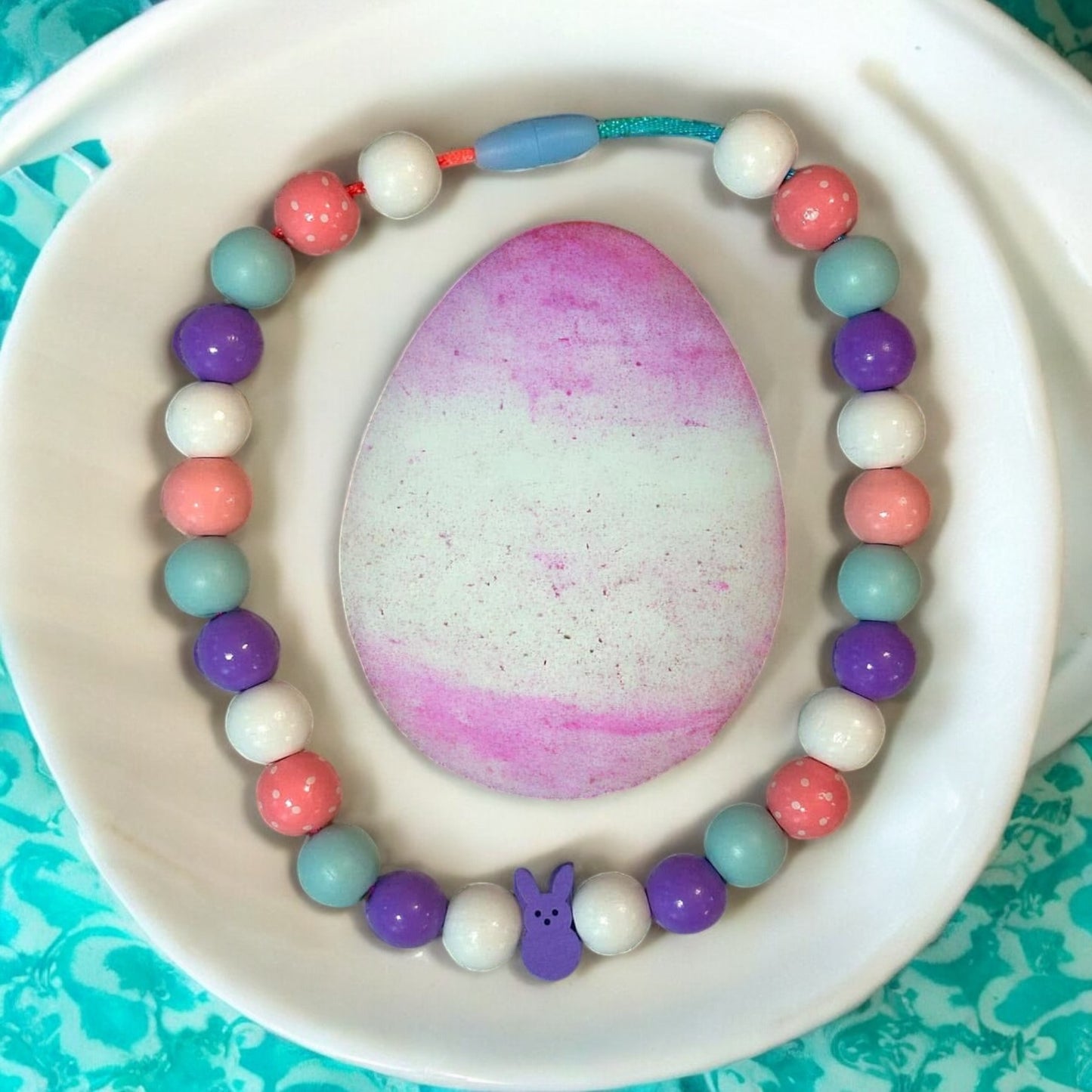 Purple Peeps Wooden Beaded Necklace