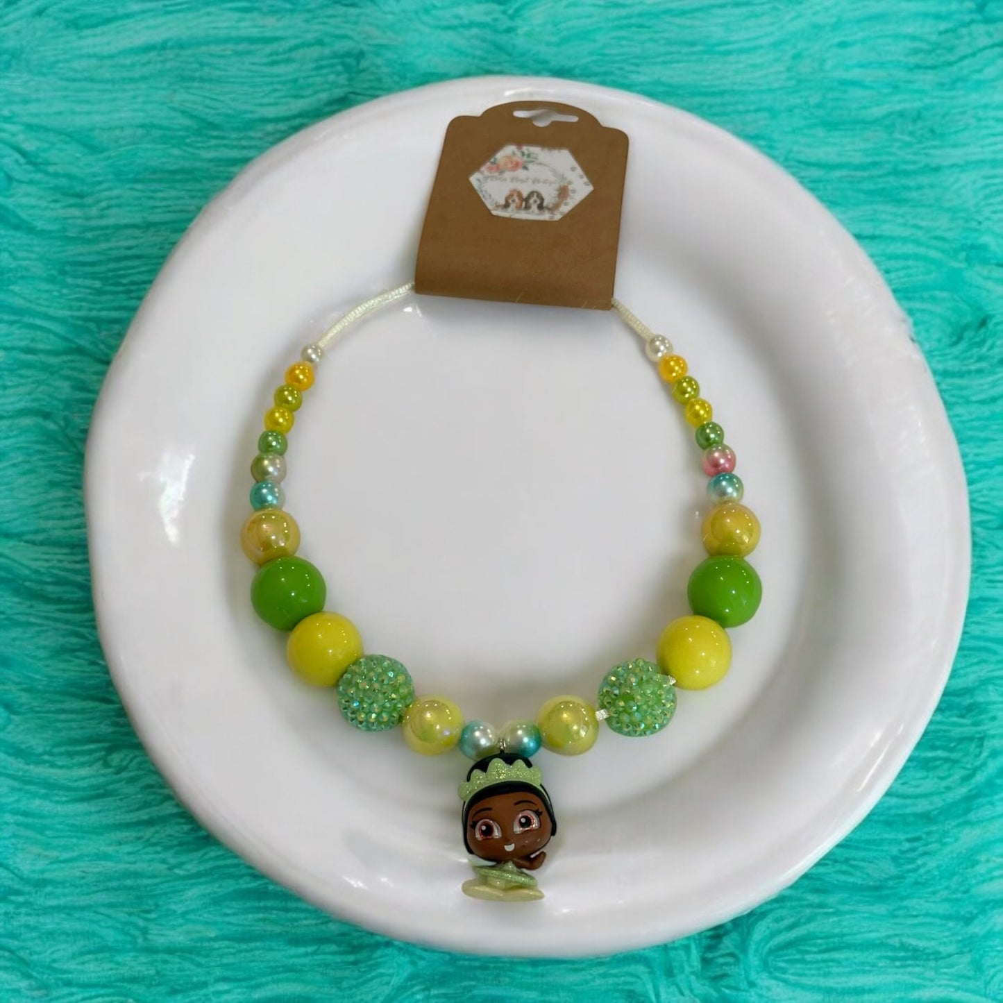 Green Princess Acrylic Beaded Necklace