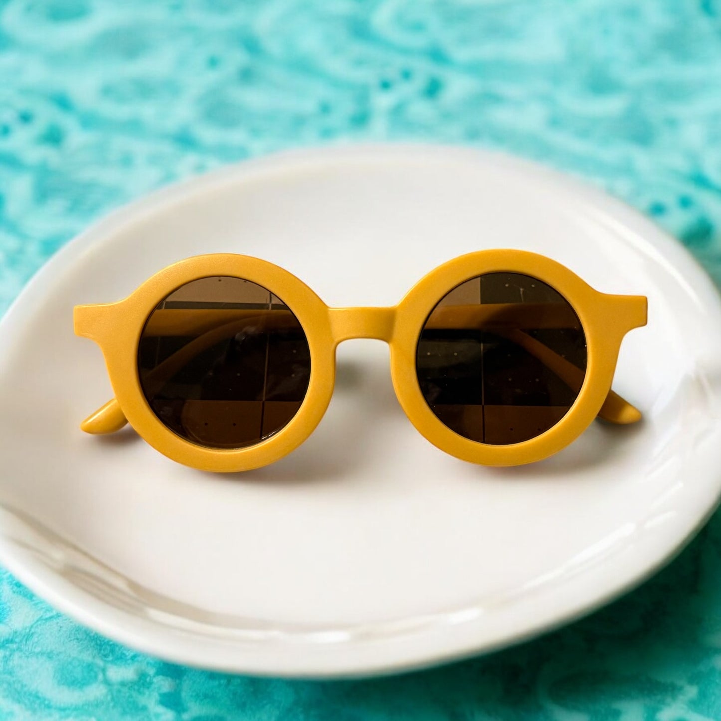 Mustard Yellow Round Children’s Sunglasses