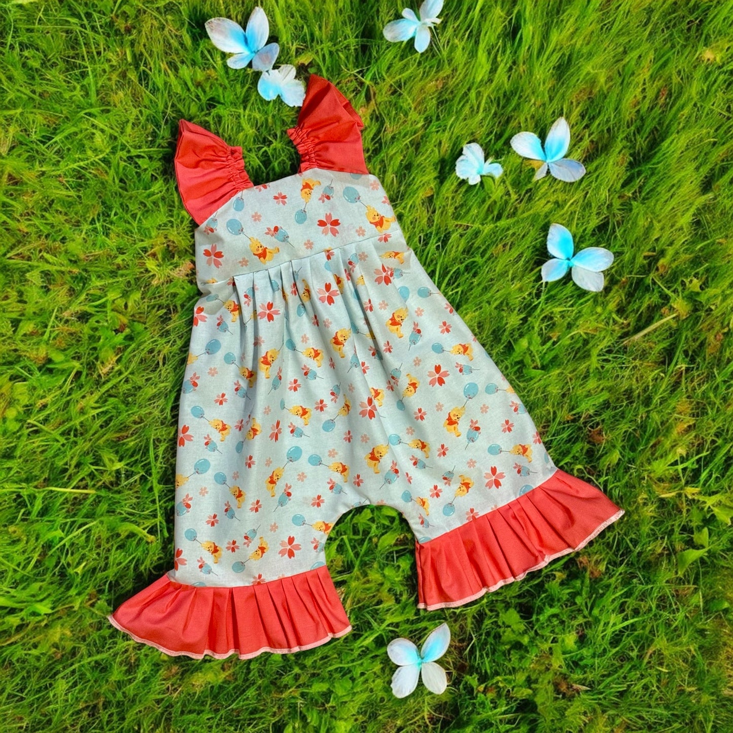 Yellow Bear Ruffle Romper Size 4T/5T