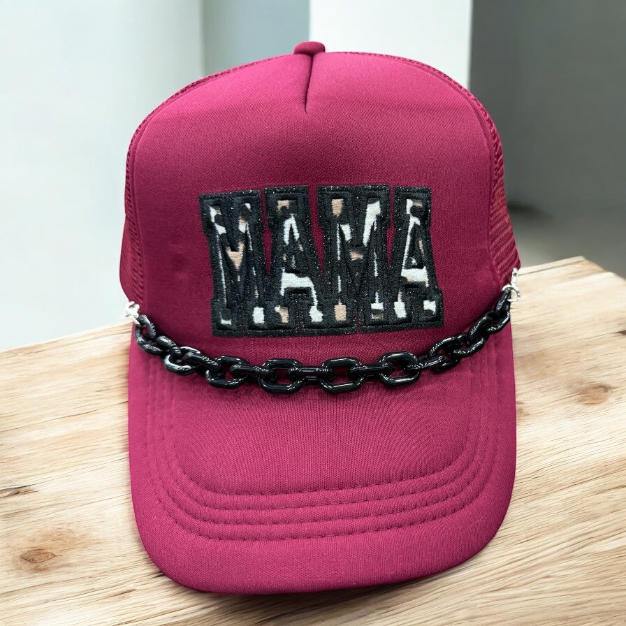 Maroon Mama Patch Trucker Cap