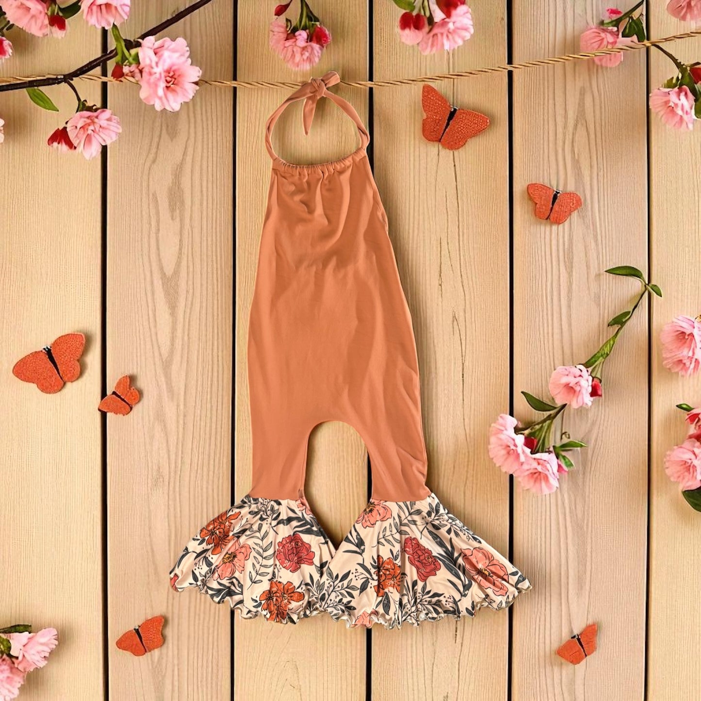Fall Halter Bell Romper Size 2T/3T