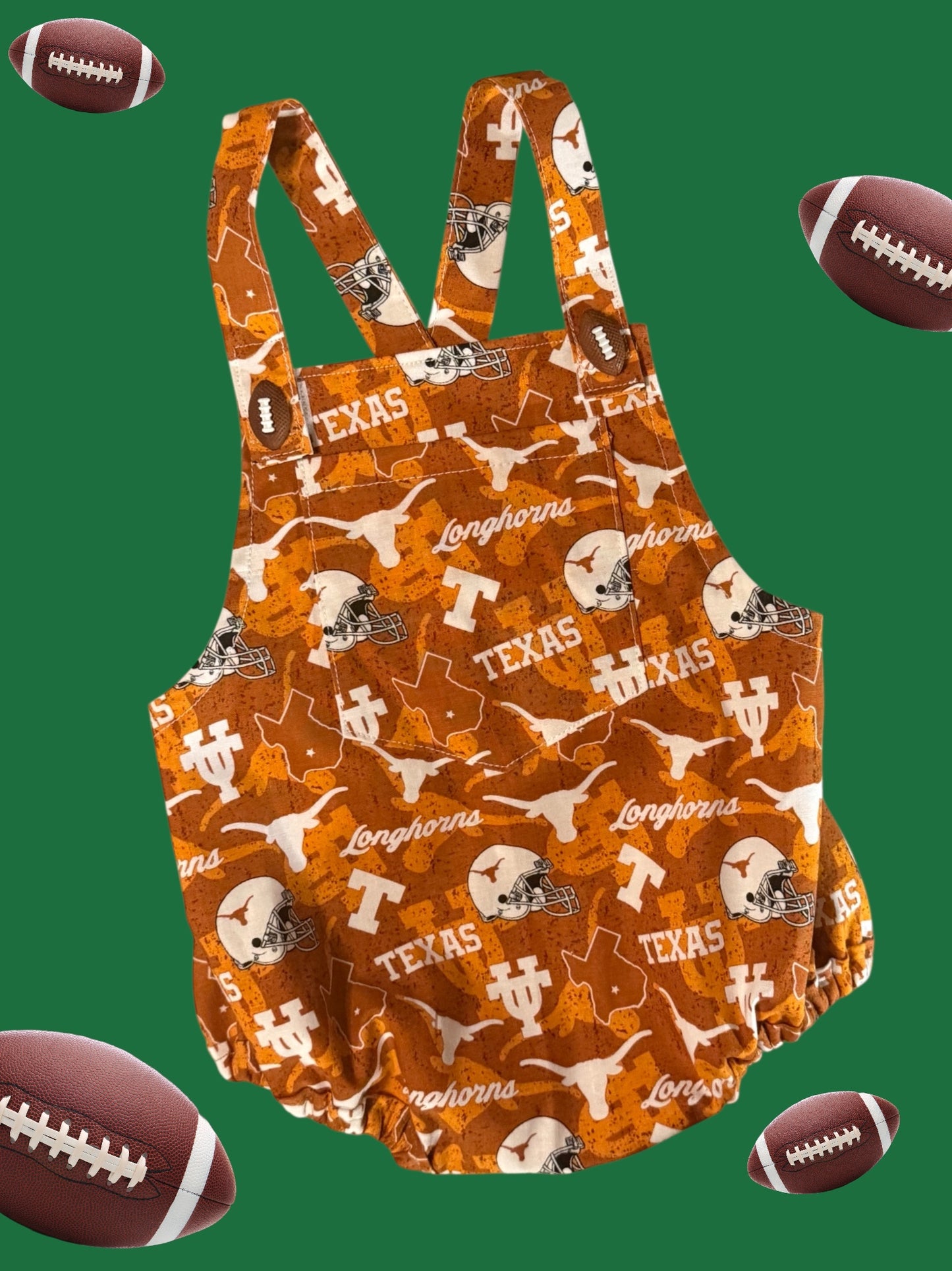 Longhorn overall Romper Size 6/9m