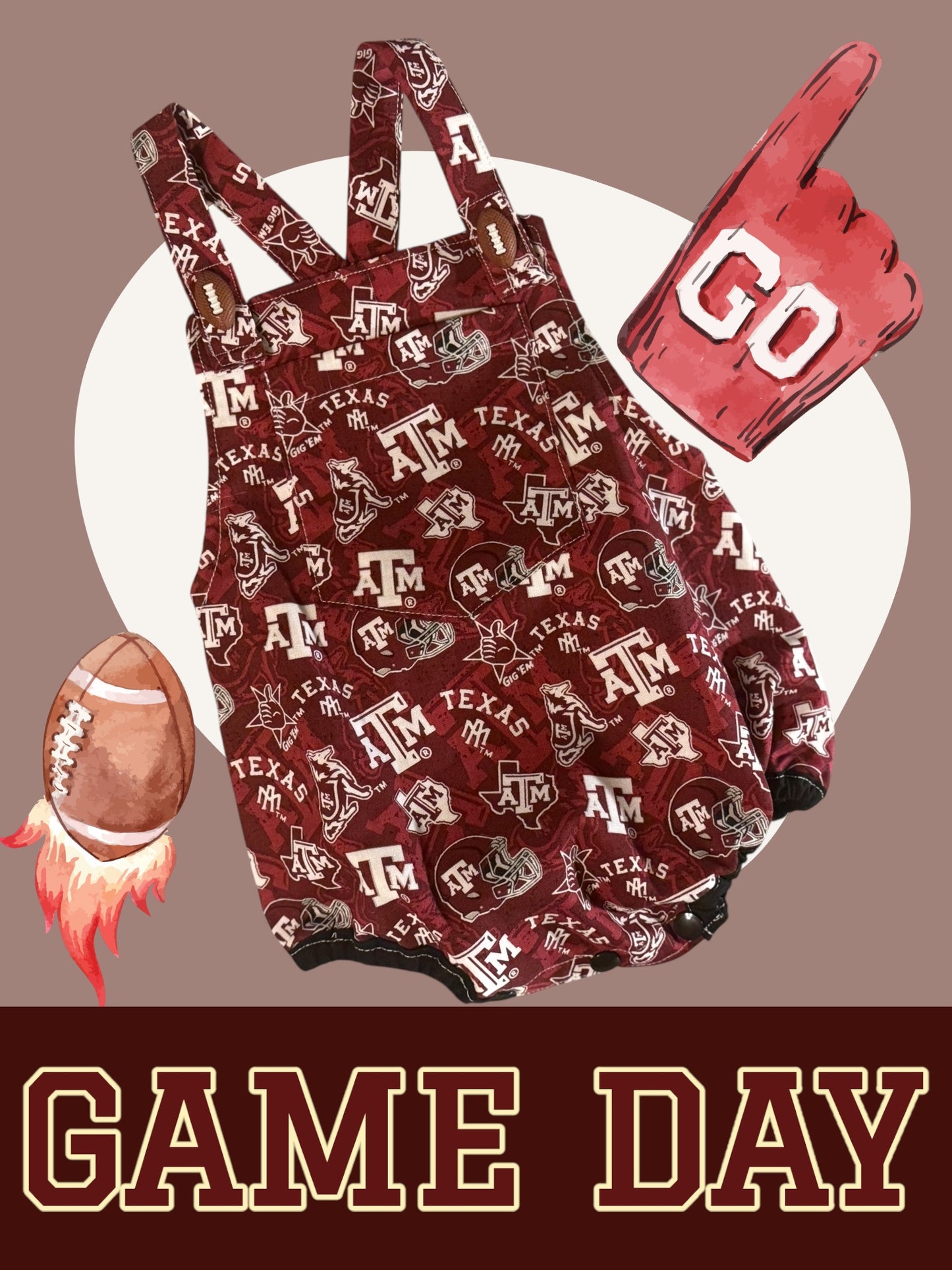 atm overall Romper Size 3/6m