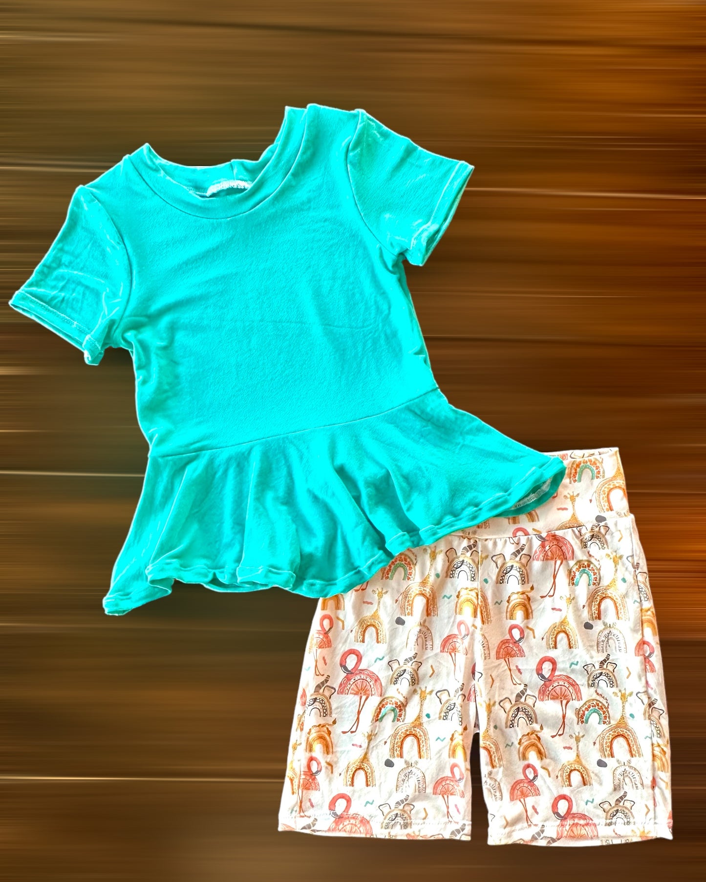 Peplum Top Shorts Set Size 4T/5T