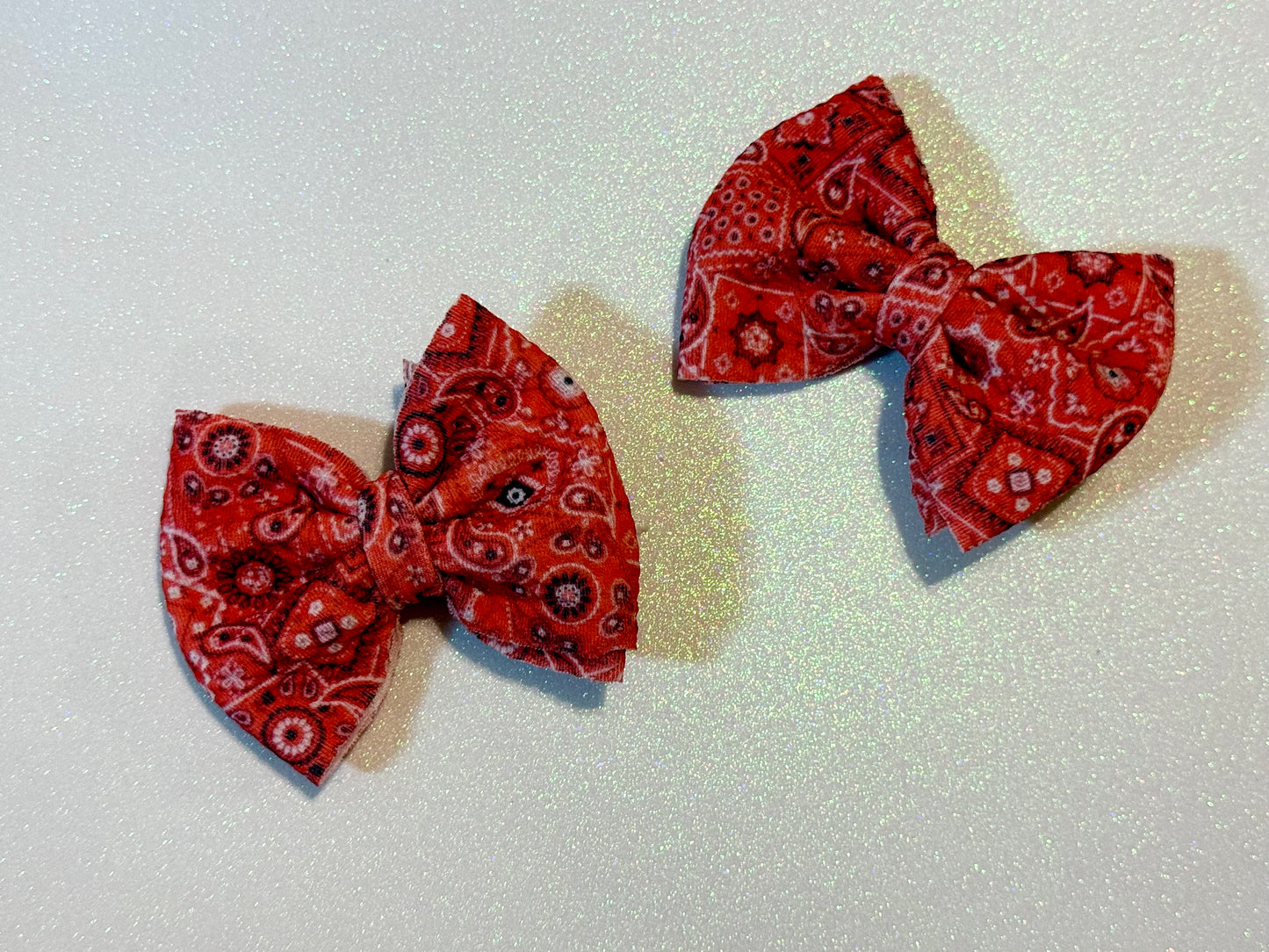 Bandanna Piggie Clip bows