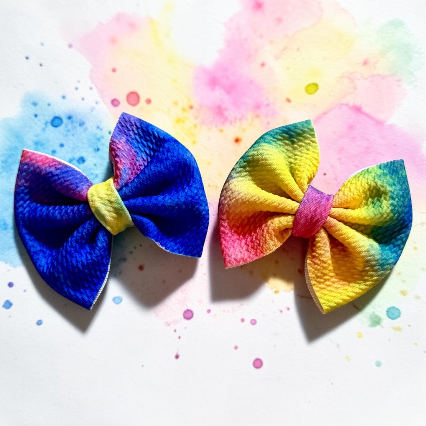 Tie dye Piggie Clip bows