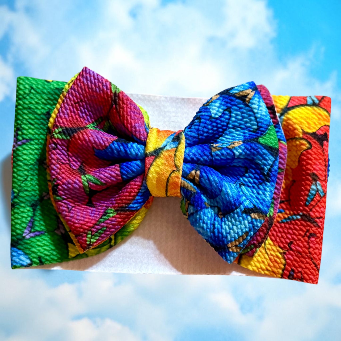 Rainbow Butterfly Headband bow
