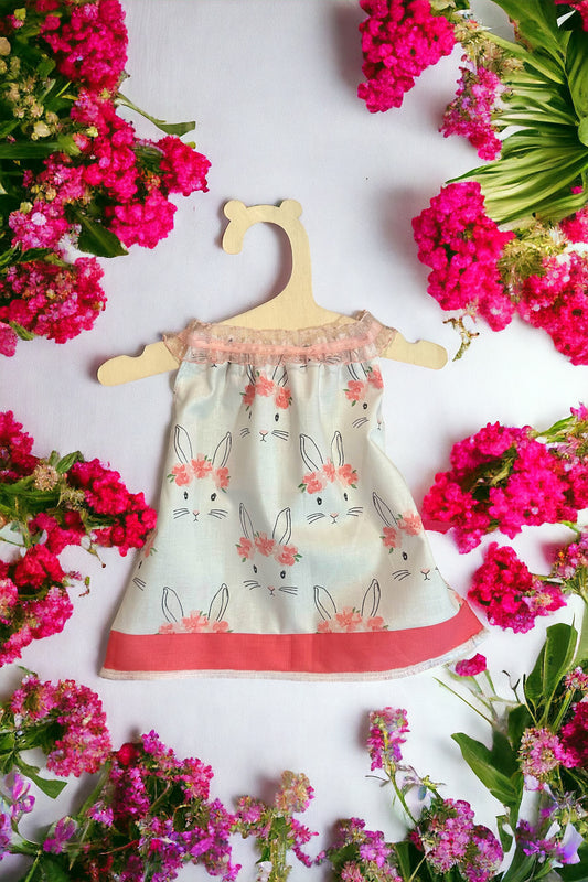 Pink Bunny Doll Dress for 14-18 inch Dolls