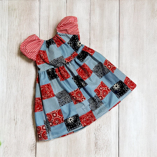 Bandanna peasant Dress Size 4T/5T