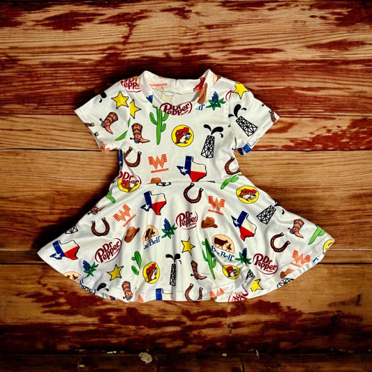 Texas pride peplum dress Size 6/9m