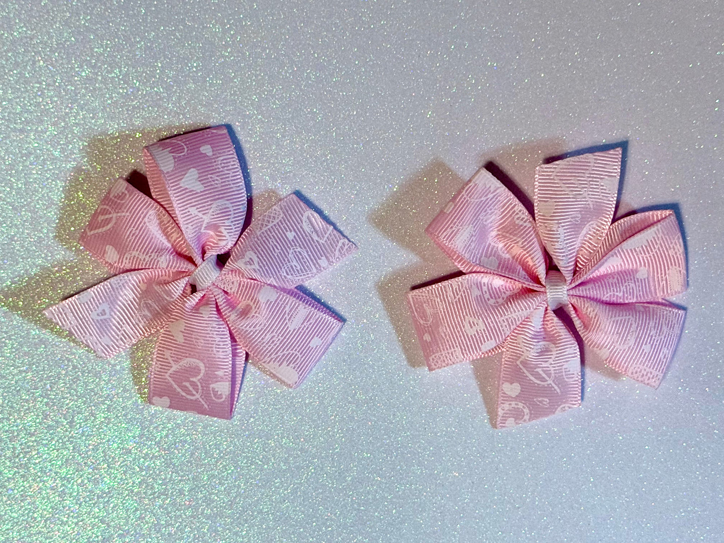 Light pink heart Piggy Bows