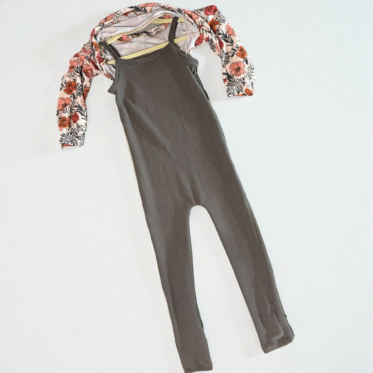 Floral fall Top and romper set 4/5y