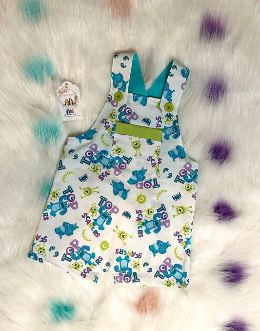 Monster Overalls Size 9/12m