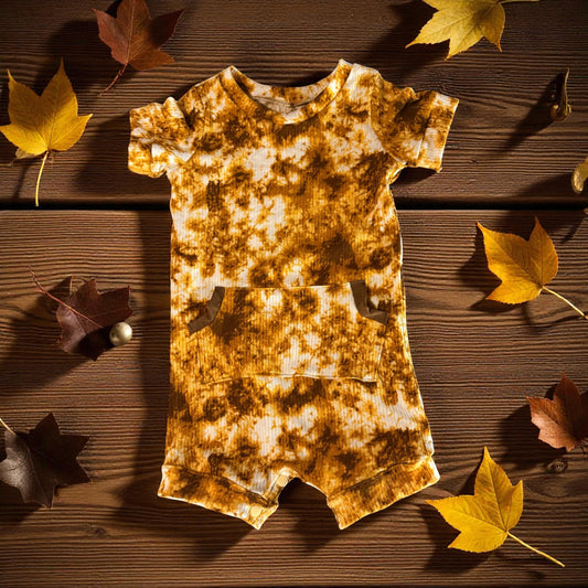 Brown tie dye romper 2t/3t