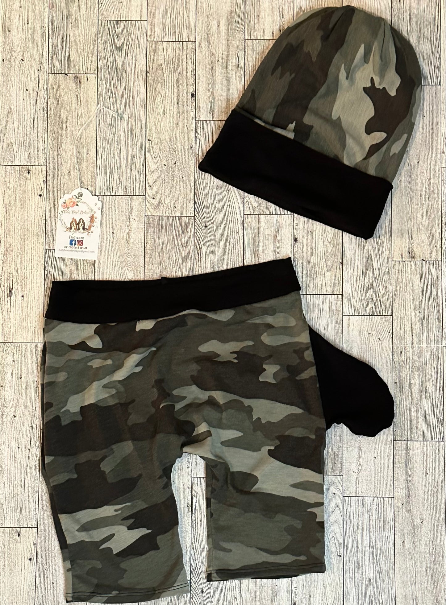 Camo Beanie Shorts Set Size 7y
