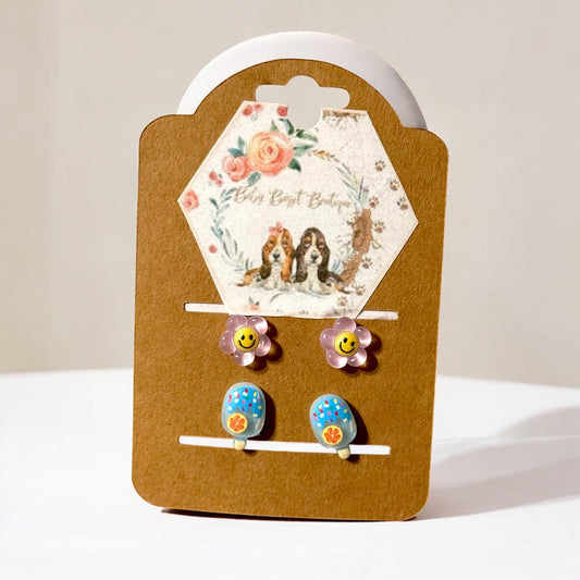 Flower Popsicle Earrings Set