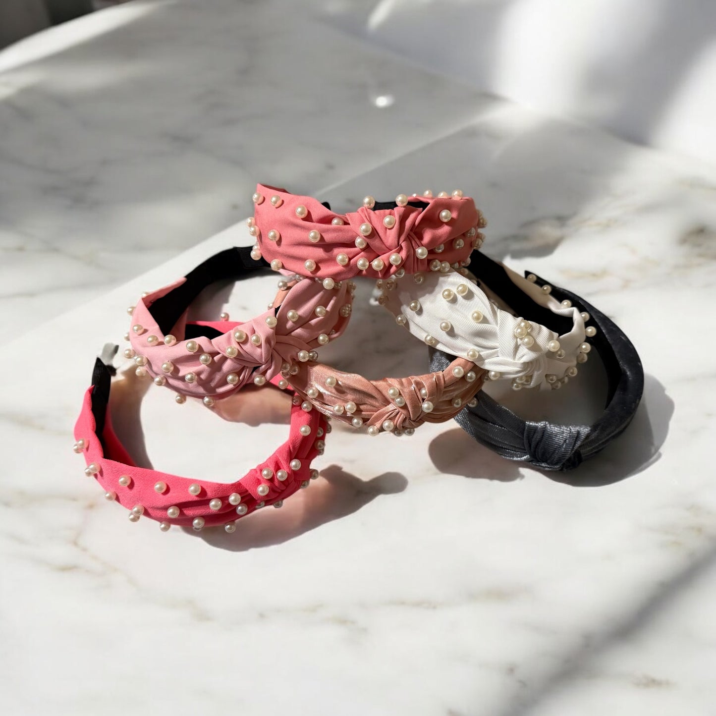 Hot Pink Pearl Headband