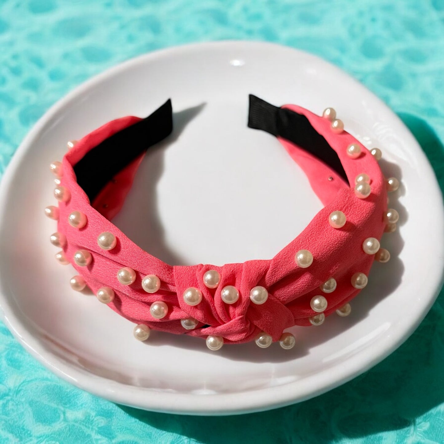 Hot Pink Pearl Headband