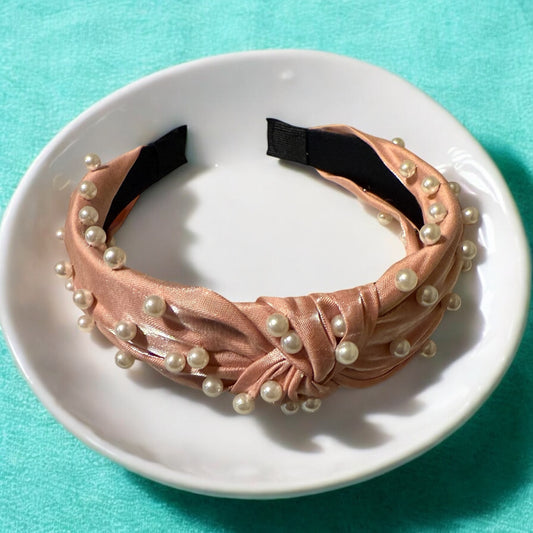 Rose gold Pearl Headband