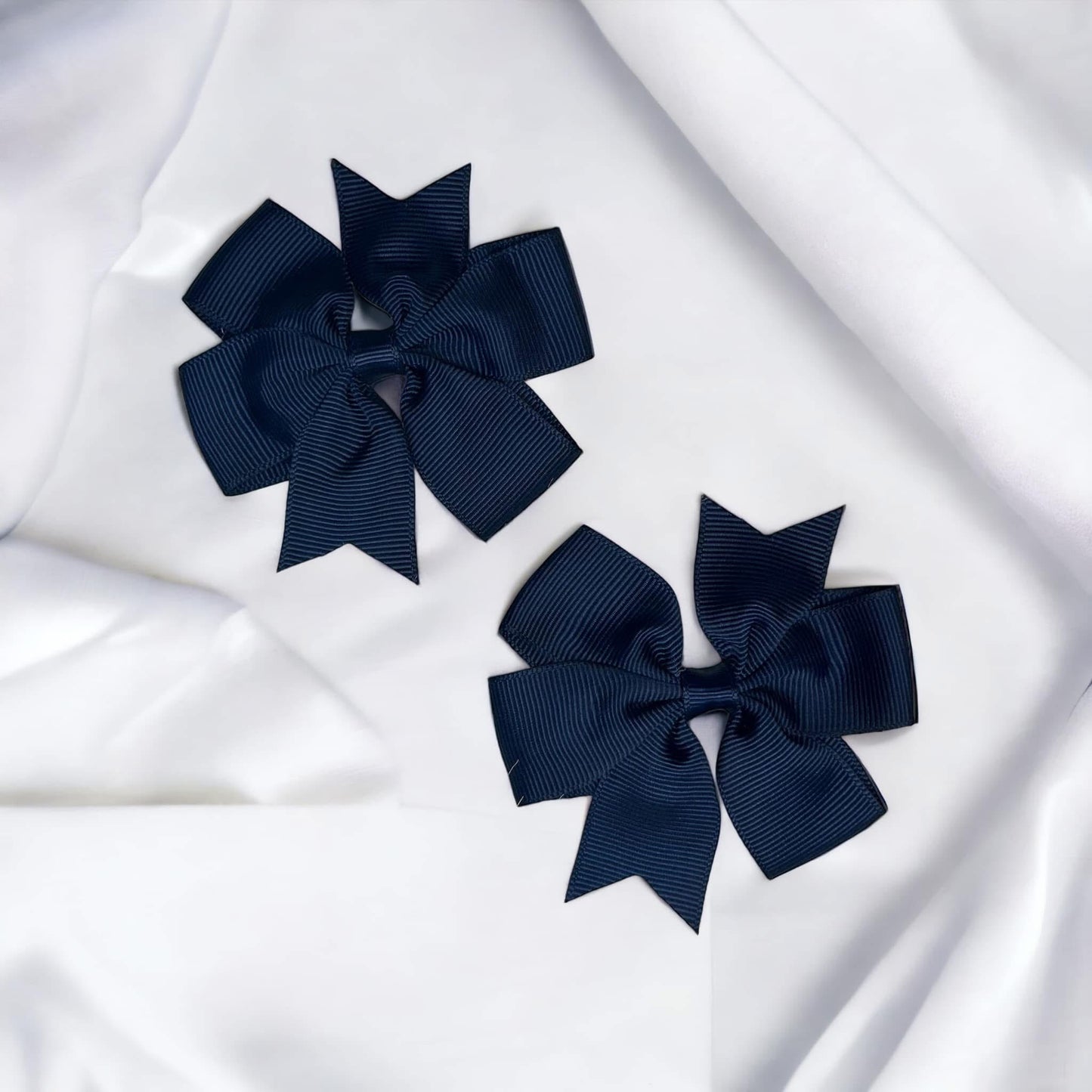 Solid Navy Blue Piggy Bows
