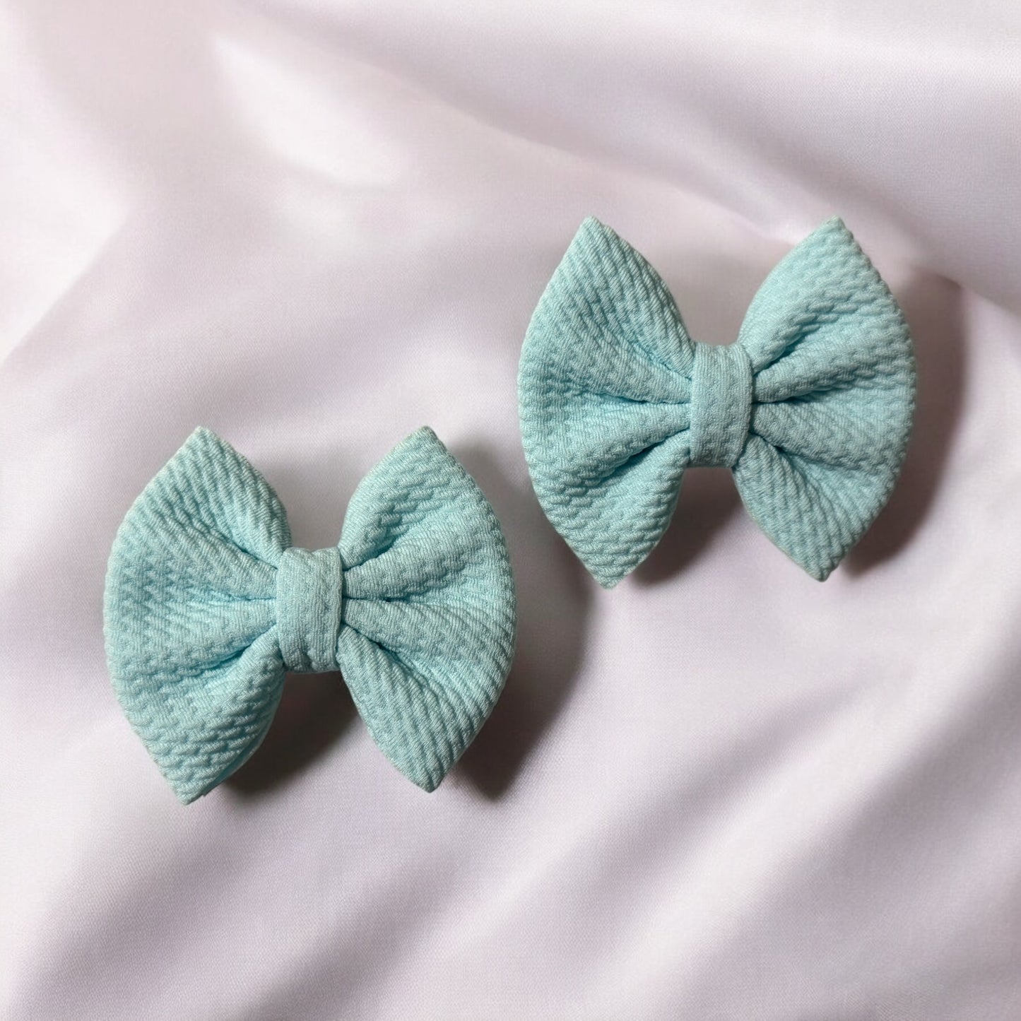 Light Blue Piggy Bows