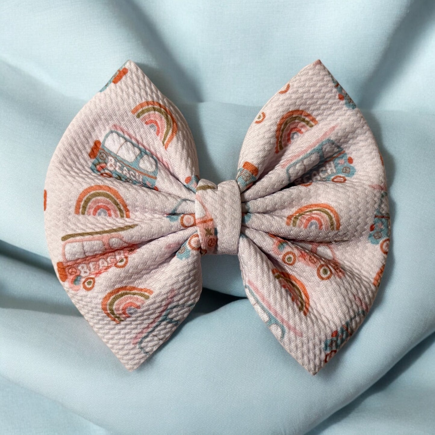 Rainbow Liverpool Fabric Bow