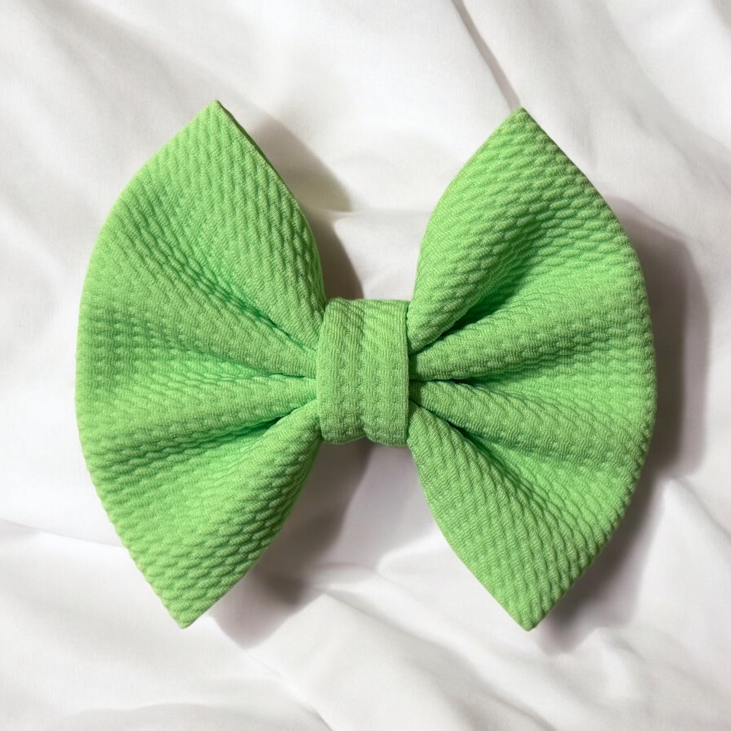 Green Liverpool Fabric Bow