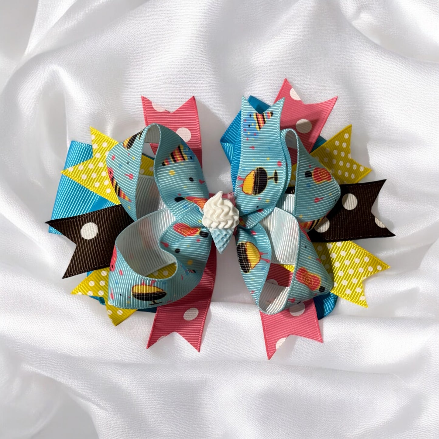 Ice Cream Jumbo Ribbon Bow