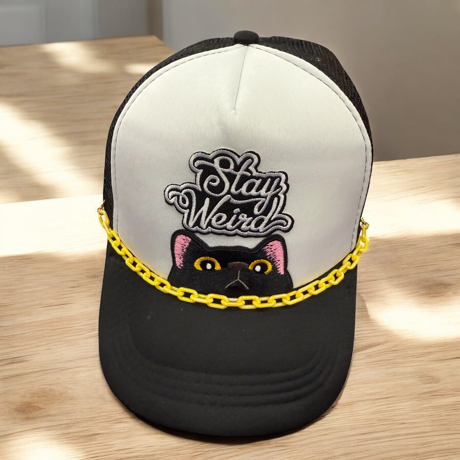 Stay Weird Patch Trucker Cap