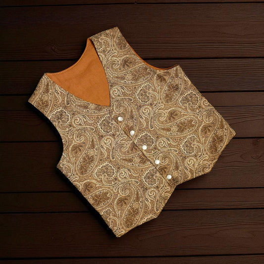 Brown paisley Vest Size 4T/5T