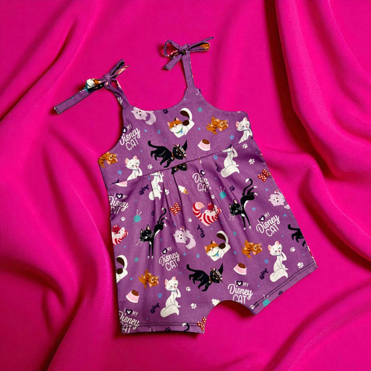 Kitty friends Tie bubble Romper size 12/18m